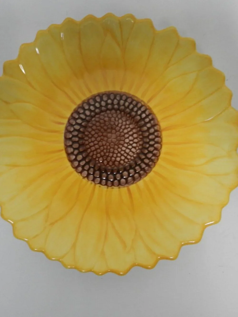 Pier 1 Sunflower Fields Hand Painted set 2 plates Seymour Man salad appetizer